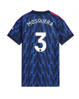 Billige Fotballdrakt Arsenal Cristhian Mosquera #3 Replika Bortedrakt Dame 2025-26 Kortermet Billige Fotballdrakt Arsenal Cristhian Mosquera #3 Replika Bortedrakt Dame 2025-26 Kortermet